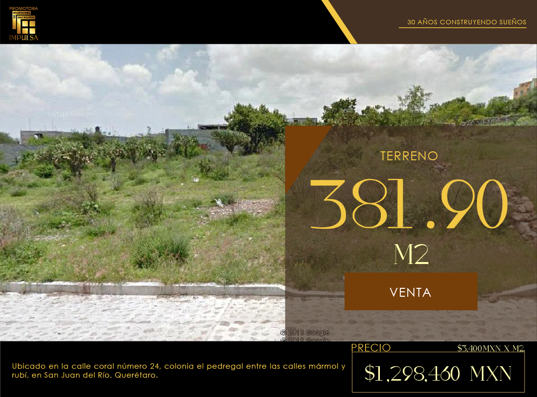 TERRENO 381.90m2