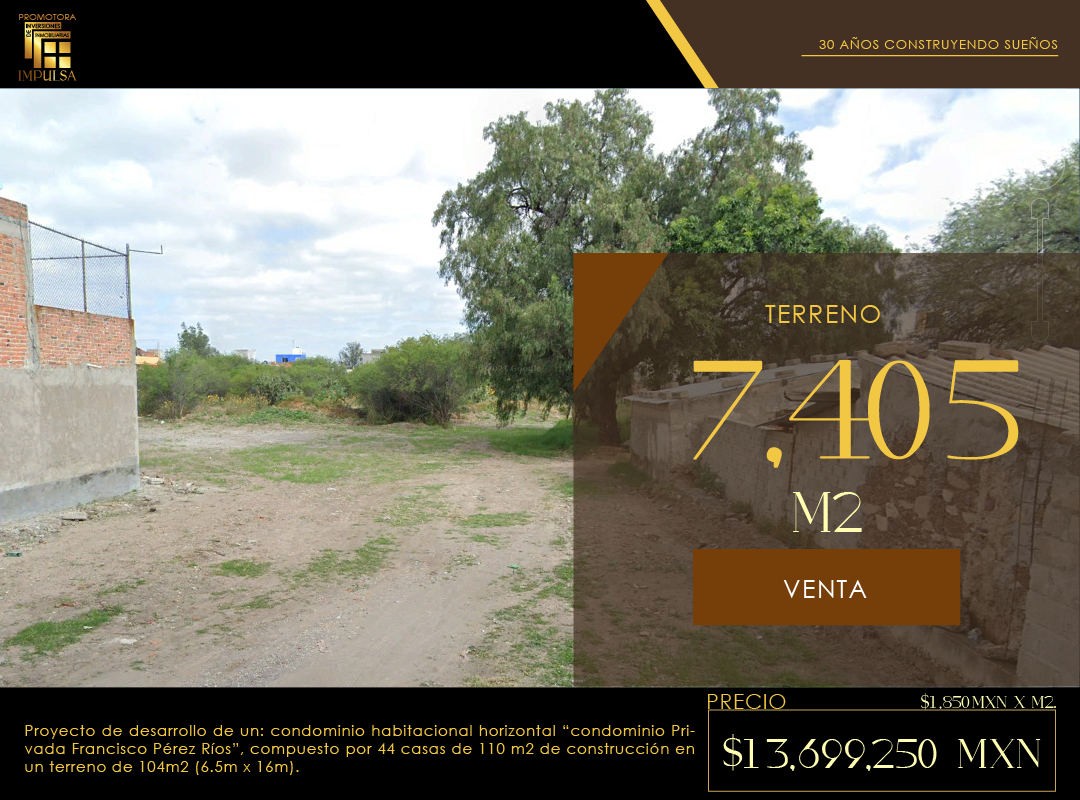 TERRENO 7,405 M2